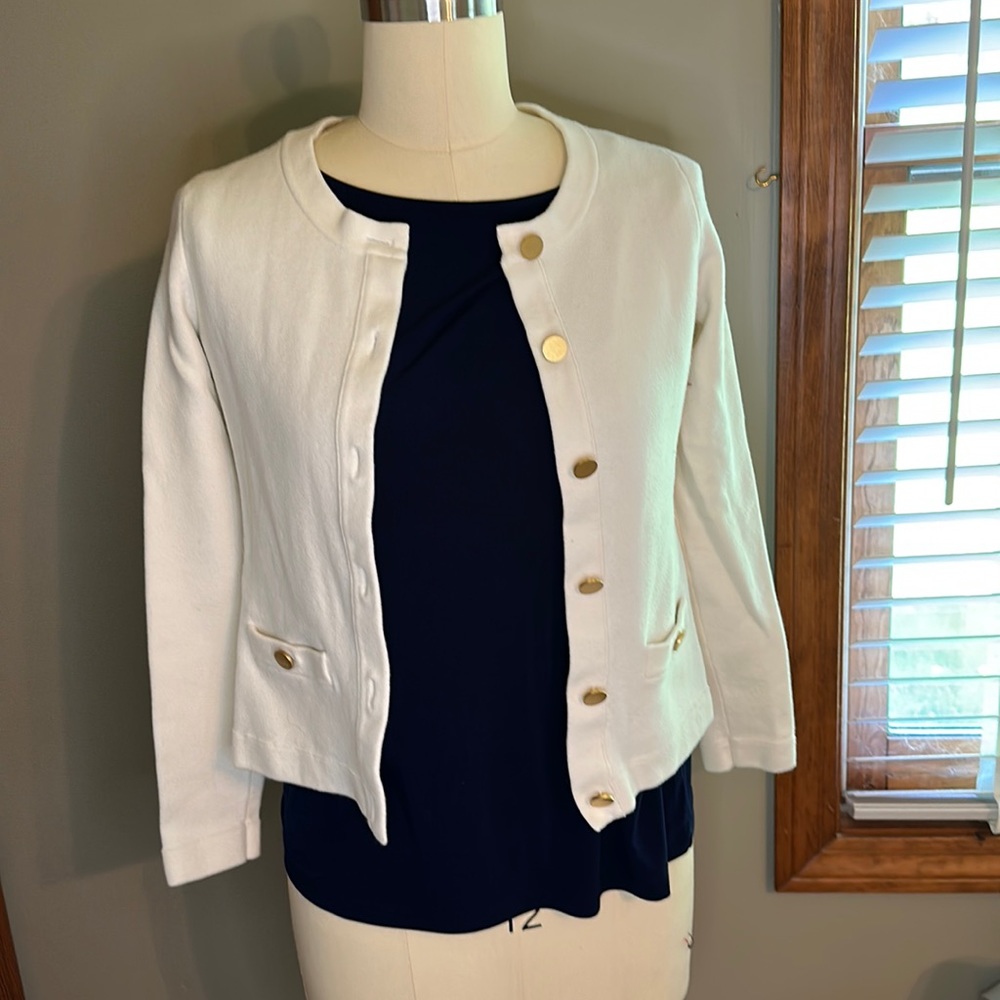 Net blazer, cotton, nylon, blend, banana republic, size small